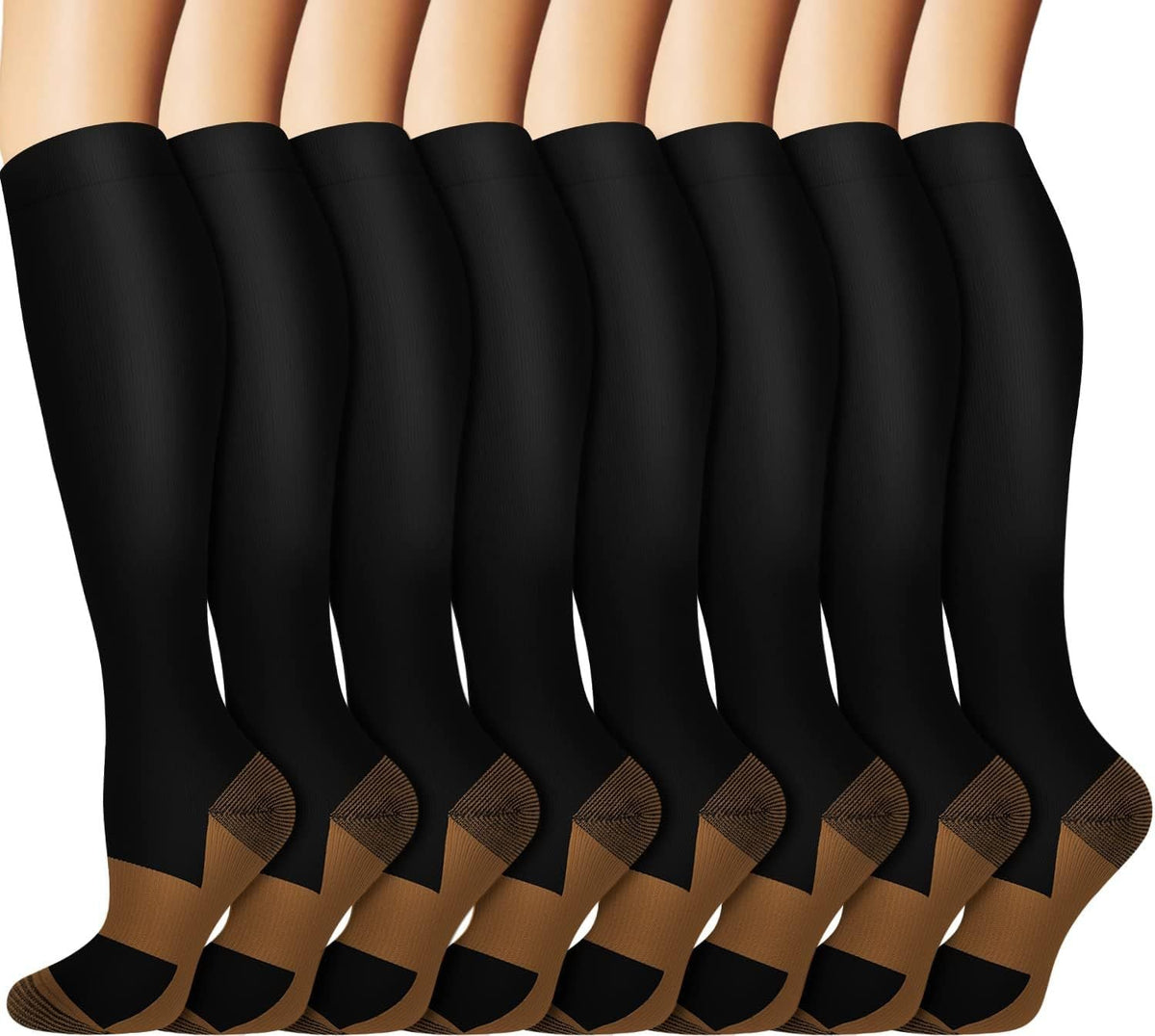 Compression Socks — 8-Pair Work Week Pack