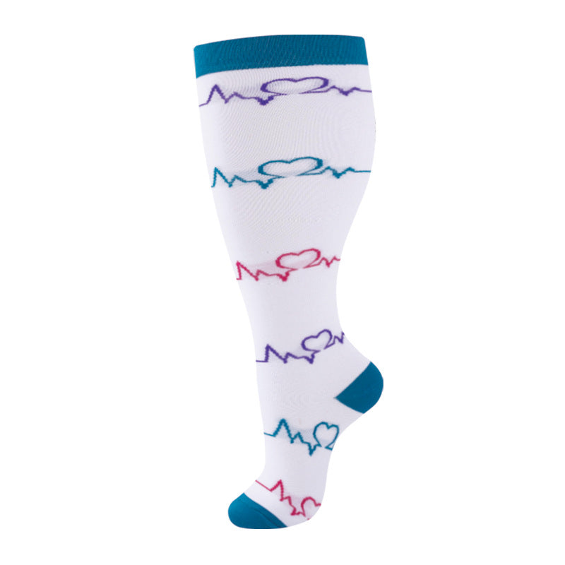 Wide-Calf Compression Socks — 2XL–4XL (Single Pair)
