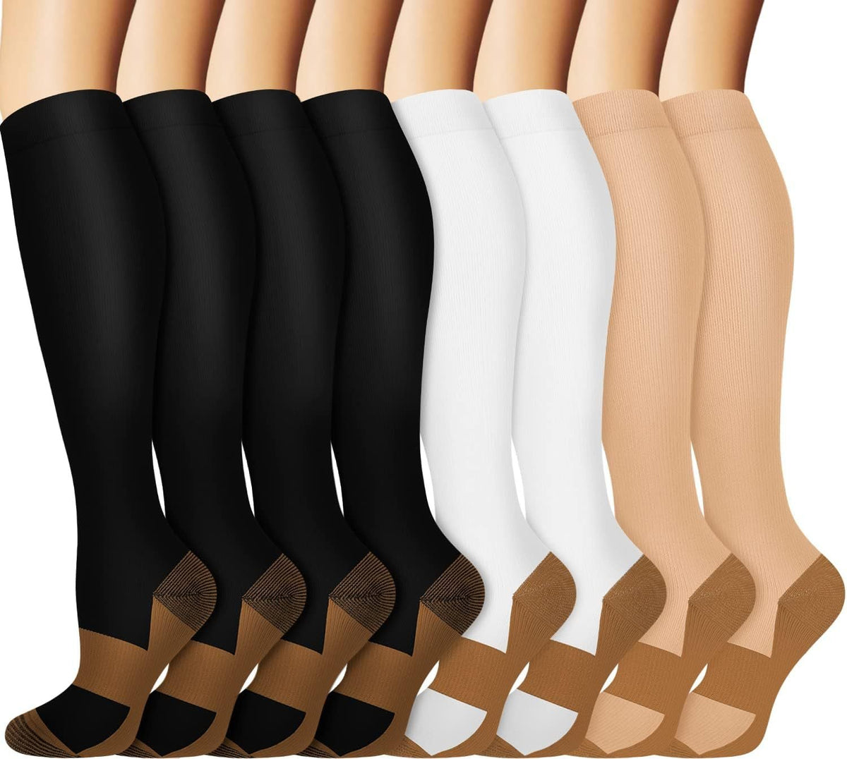 Compression Socks — 8-Pair Work Week Pack