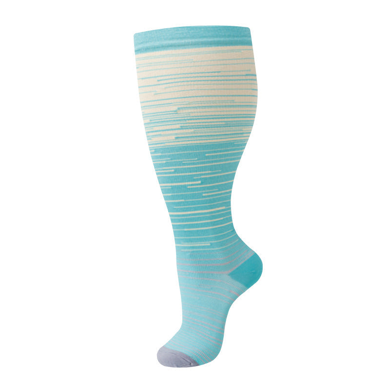 Wide-Calf Compression Socks — 2XL–4XL (Single Pair)