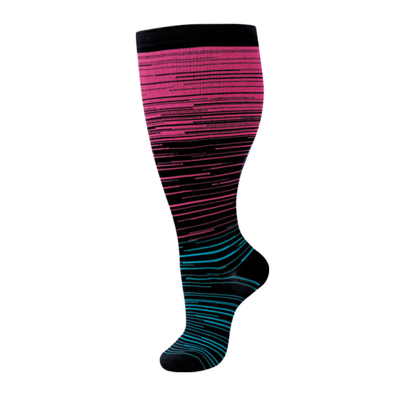 Wide-Calf Compression Socks — 2XL–4XL (Single Pair)