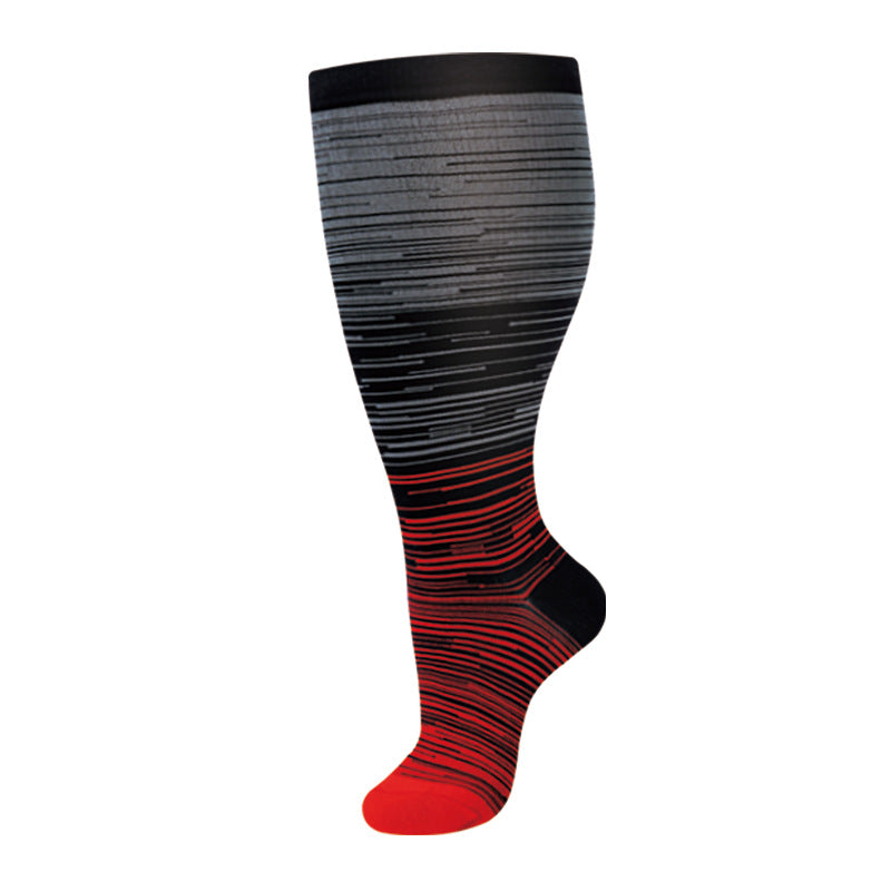 Wide-Calf Compression Socks — 2XL–4XL (Single Pair)
