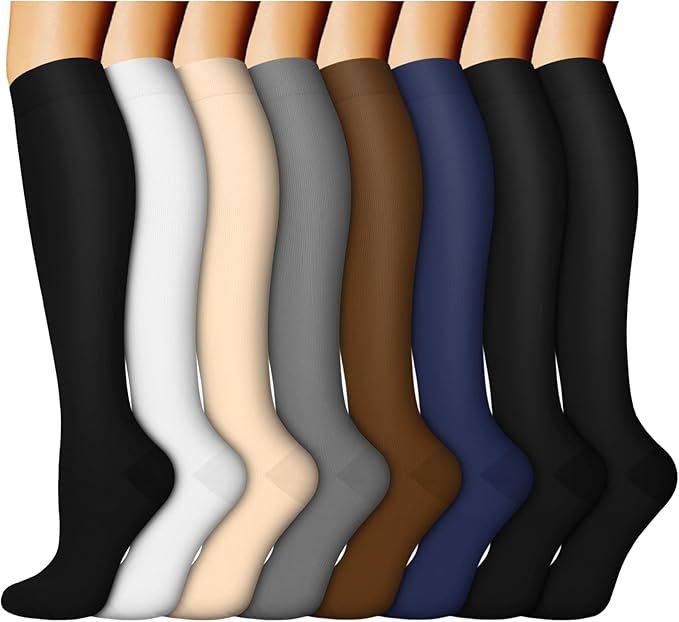 Compression Socks — 8-Pair Work Week Pack
