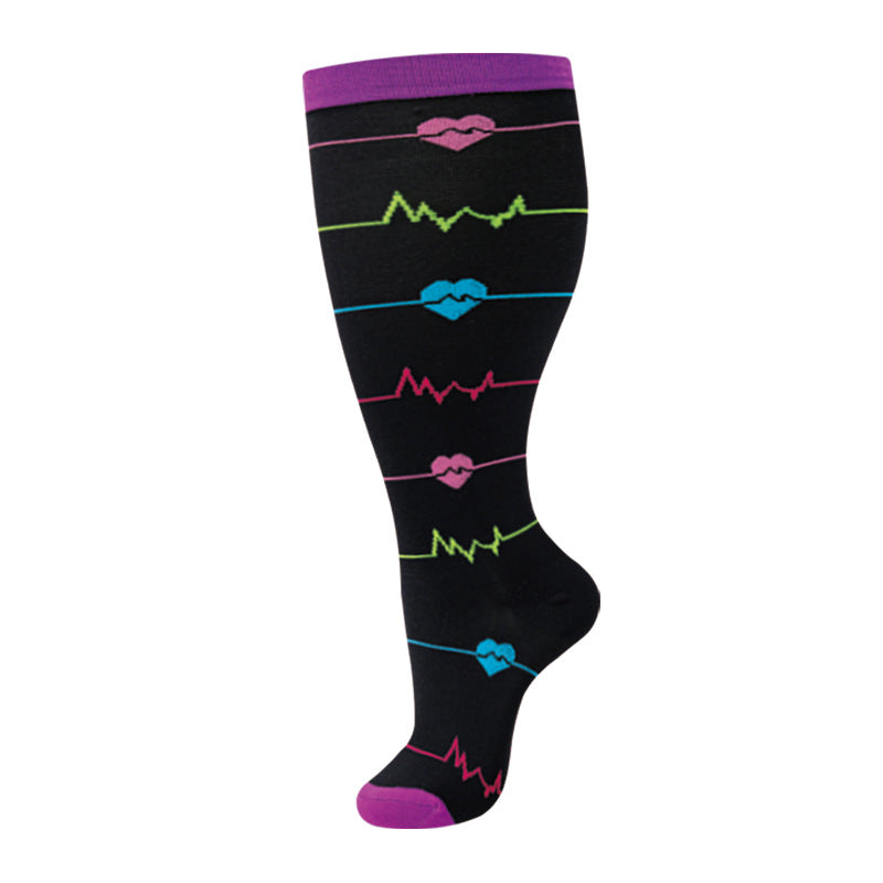 Wide-Calf Compression Socks — 2XL–4XL (Single Pair)