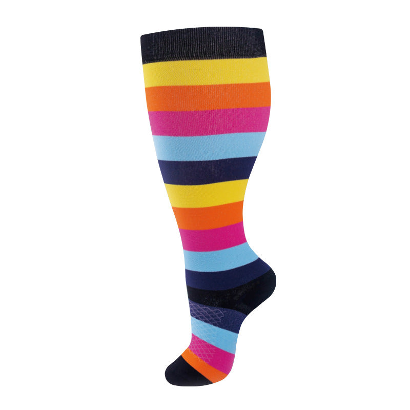 Wide-Calf Compression Socks — 2XL–4XL (Single Pair)
