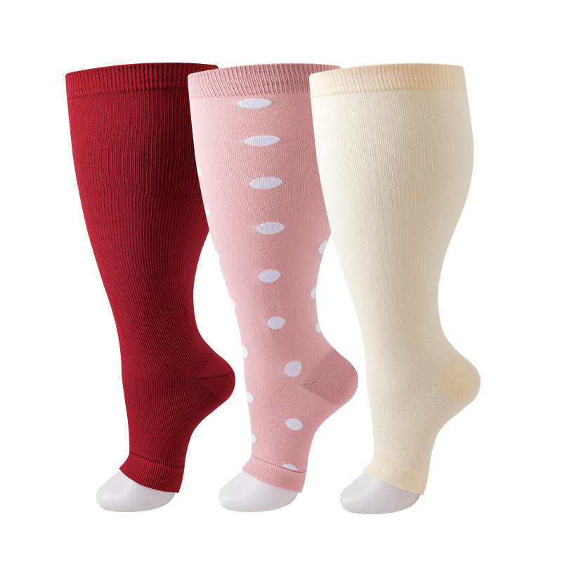 Wide-Calf Compression Socks — 2XL–4XL (Single Pair)