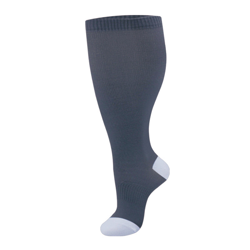 Wide-Calf Compression Socks — 2XL–4XL (Single Pair)