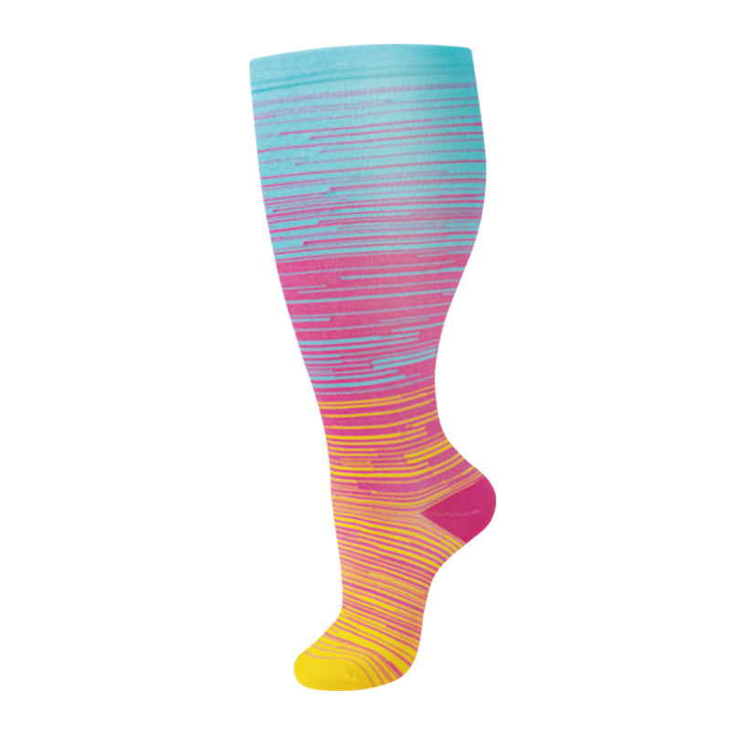 Wide-Calf Compression Socks — 2XL–4XL (Single Pair)