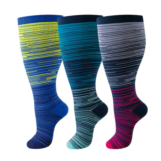 Wide-Calf Compression Socks — 2XL–4XL (Single Pair)