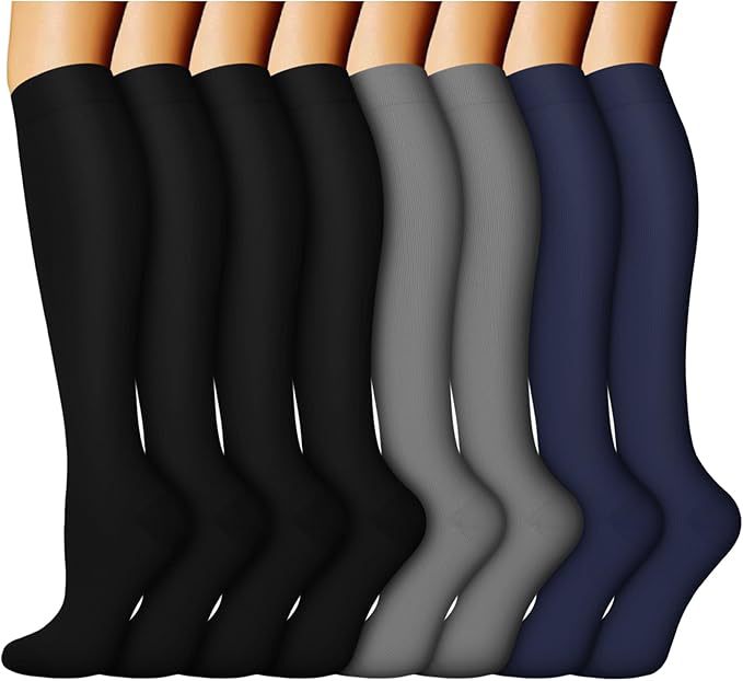 Compression Socks — 8-Pair Work Week Pack