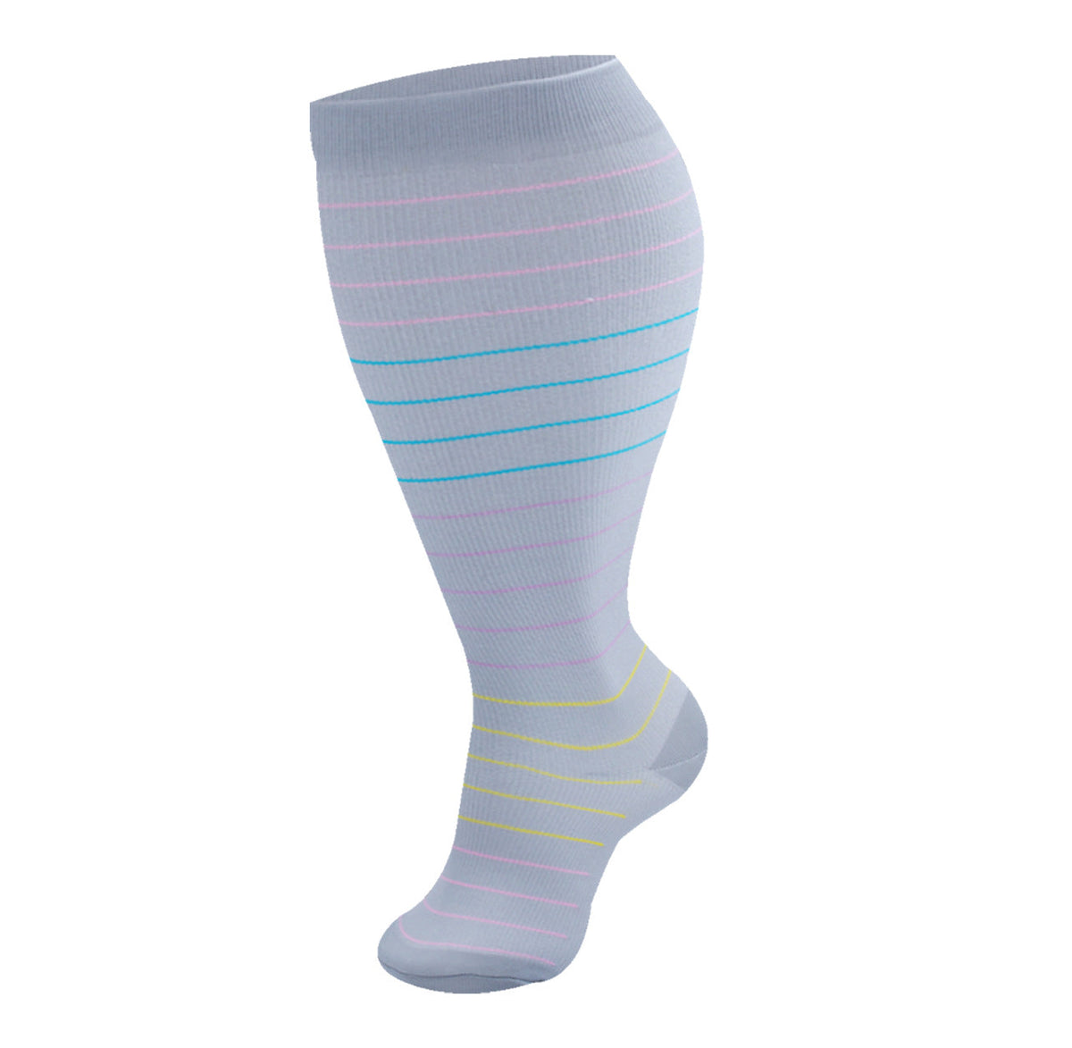 Wide-Calf Compression Socks — 2XL–4XL (Single Pair)