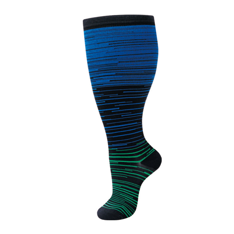 Wide-Calf Compression Socks — 2XL–4XL (Single Pair)